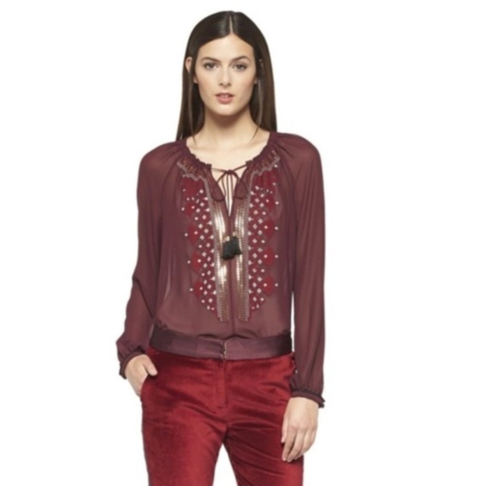 Altuzarra Target sequin tassel tunic top M